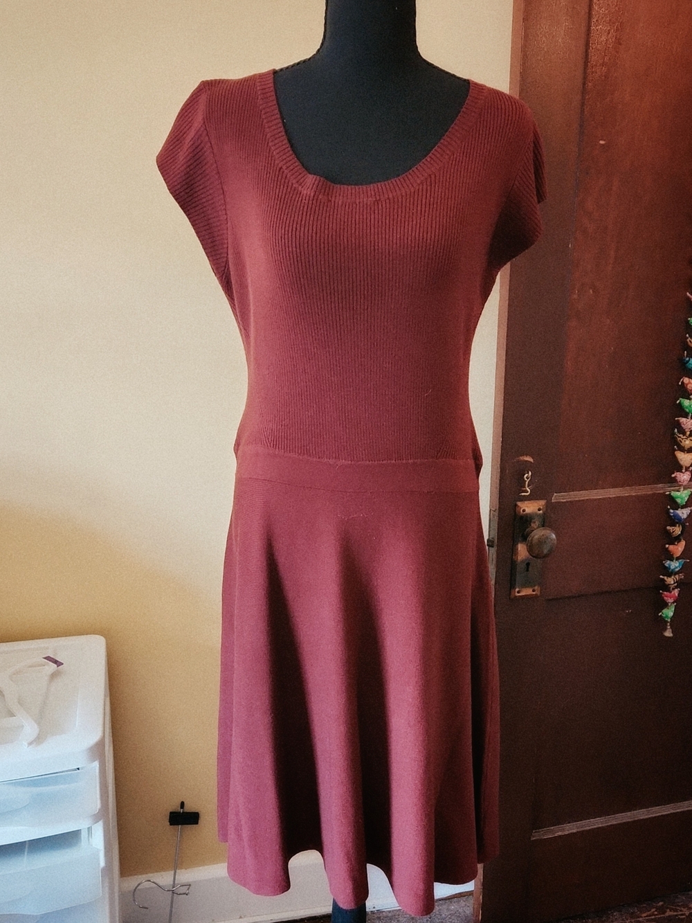Mossimo Supply Co. Cap-Sleeve Knit Midi Dress. More Appropriate For L-XL